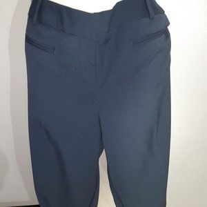 New Worthington Petite Curvy-Fit Navy Crop Pants